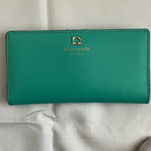 kate spade Handbags - Kate Spade teal Leather Charlotte Terrace, Stacy Slim wallet EUC.